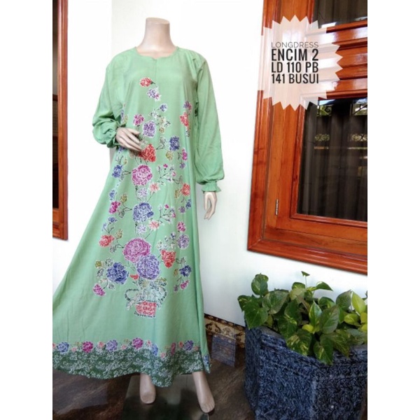 Daster Lengan Panjang Murah Long Dress Dres Gamis Longdress Baju Wanita Kekinian Remaja Dewasa Perempuan Busui Friendly Ibu Menyusui Resleting Kain Bahan Rayon Motif Batik Halus Modern Terbaru Ukuran Jumbo Harga Grosir Pakaian Muslim Motif Tradisional COD