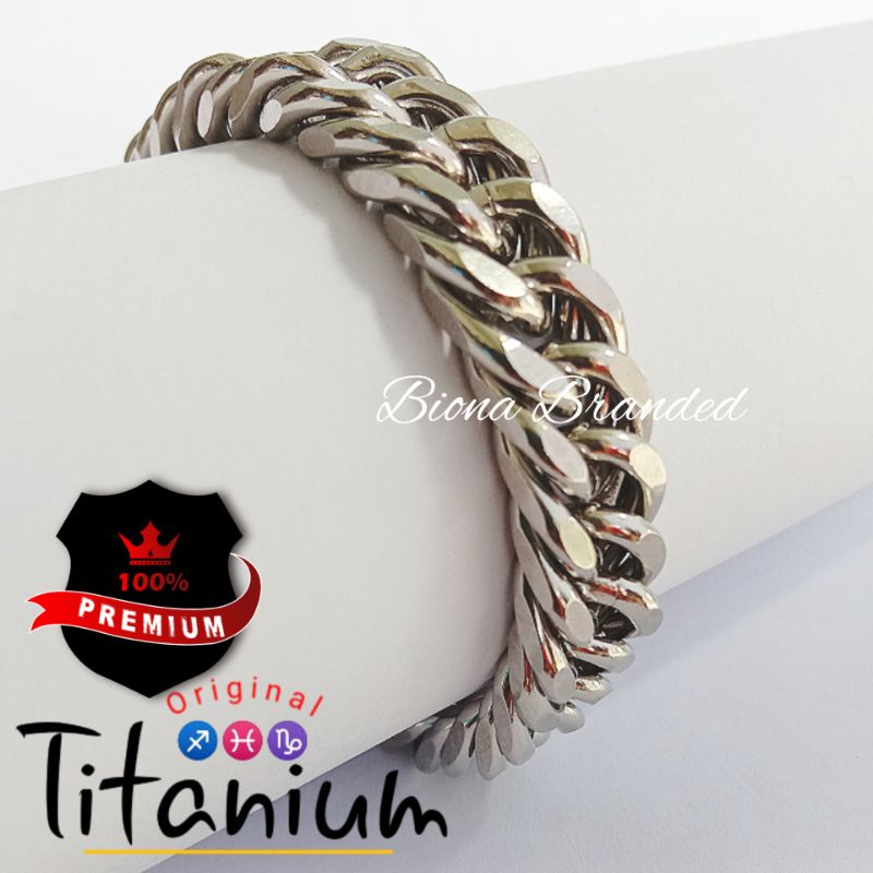 TITANIUM GELANG TANGAN RANTAI PRIA, GELANG TANGAN PRIA TERBARU, GELANG RANTAI ANTI KARAT