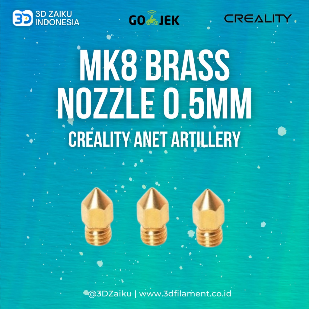 Creality Anet Artillery 3D Printer MK8 M6 0.5/1.75 mm Brass Nozzle