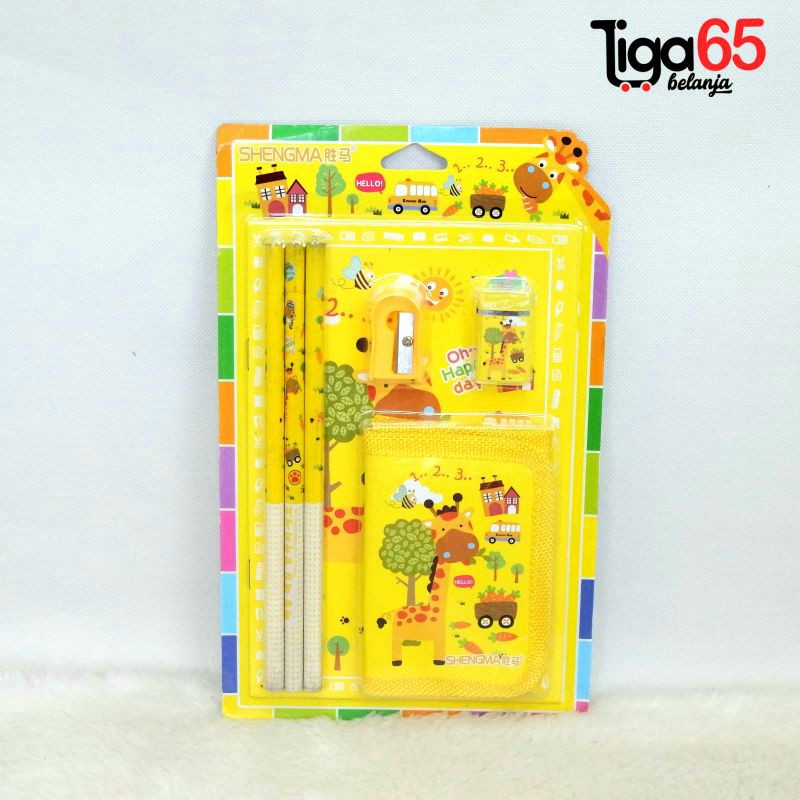 STATIONARY SET/SET ALAT TULIS/Buku &amp; Alat Tulis/4in1/Karakter Fancy/STATIONARY SET SM8851