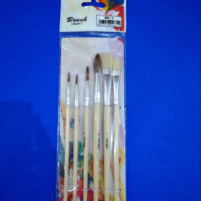 

Kuas set lukis murah isi 6