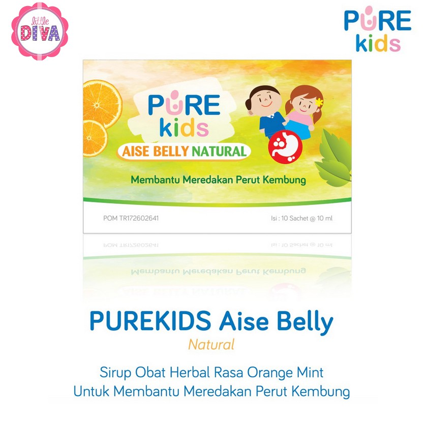 Sirup Pereda Perut Kembung  10 ml ECER 10 Sachet PURE KIDS - Sirup Pereda Perut Kembung ecer 10 ml ens