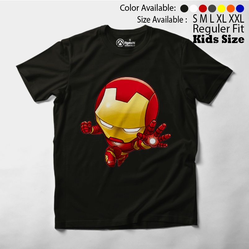 Baju Anak / Kaos Atasan Anak / Kids T Shirt Baby Marvel Chibi Kawaii Iron Man