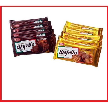 Roma Wafello waffer Italian Taste Coklat dan Caramel | Krim yang lumer dan berlimpah Satuan