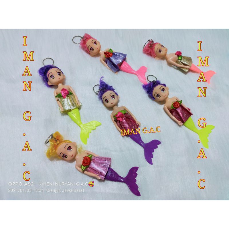 Gantungan kunci mermaid gantungan kunci putriduyung/souvenir gantungan kunci