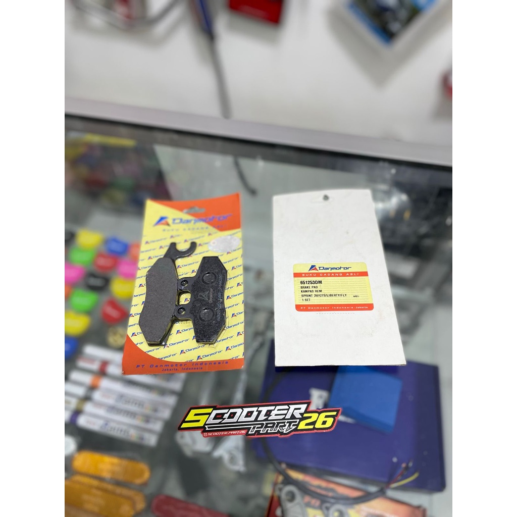 Kampas Rem Depan Danmotor Vespa Sprint 3v, Gts, Piaggio Liberty, Fly