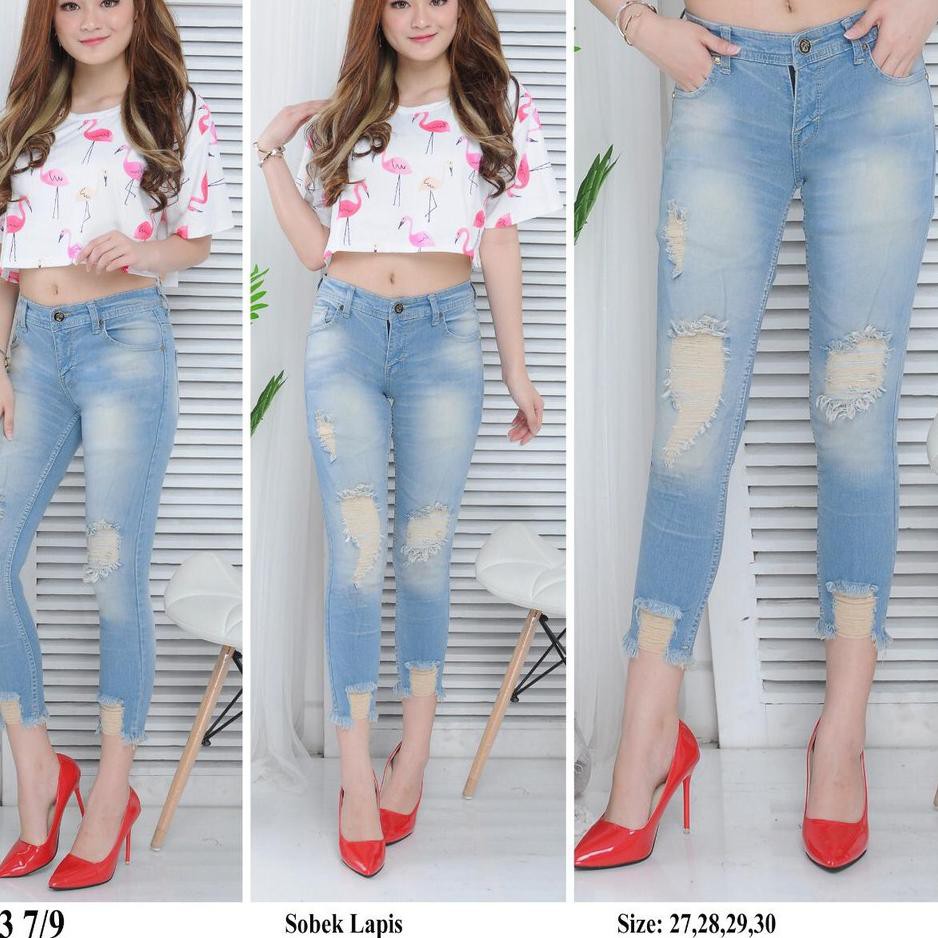 Celana Jeans Wanita 7/9 / Celana Cewek  Jeans 7per9 Size 27- 