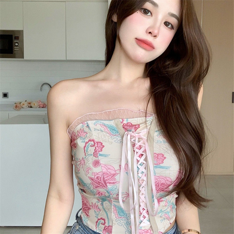 Musim Panas Mulus Anti Silau Strapless Tube Top Mengumpulkan Bungkus Bra Bra Indah Kembali Pakaian D