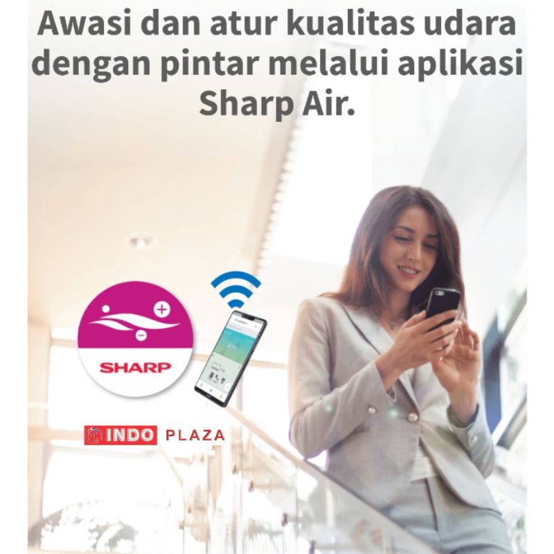 AIR PURIFIER SMART SHARP FP-J80Y-H Cakupan area 62 m2