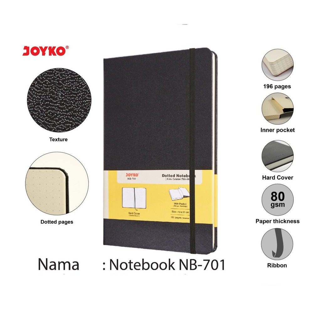 

Notebook Buku Tulis Catatan Diary Agenda Joyko Hard Cover 701