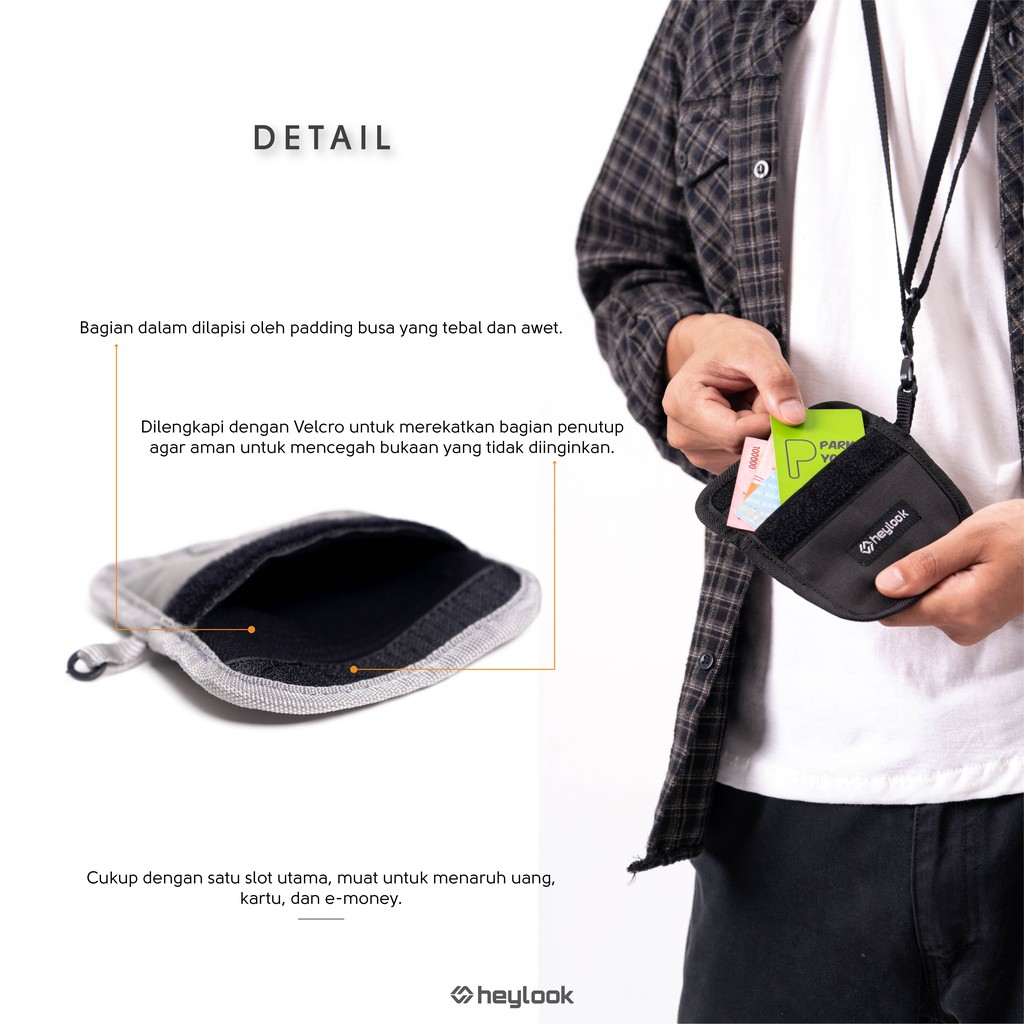 HEYLOOK Project - Sling Pouch ONYX Pouch Wallet Dompet Kartu Sling Bag Pouch Dompet Koin Neckbag Card Holder