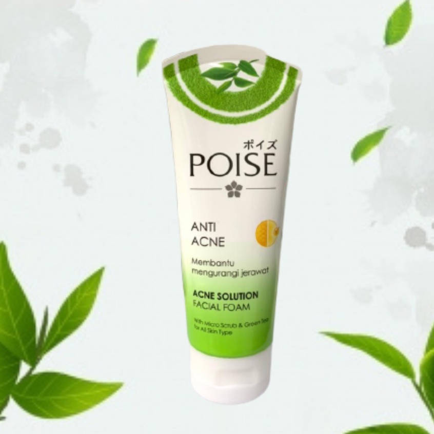 POISE Facial Foam | Luminous White | Clear Shine | Anti Acne Bacterial 50g 100g