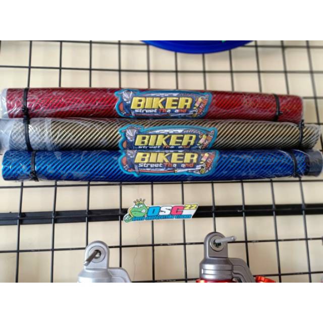 Sarung jok bikers karbon