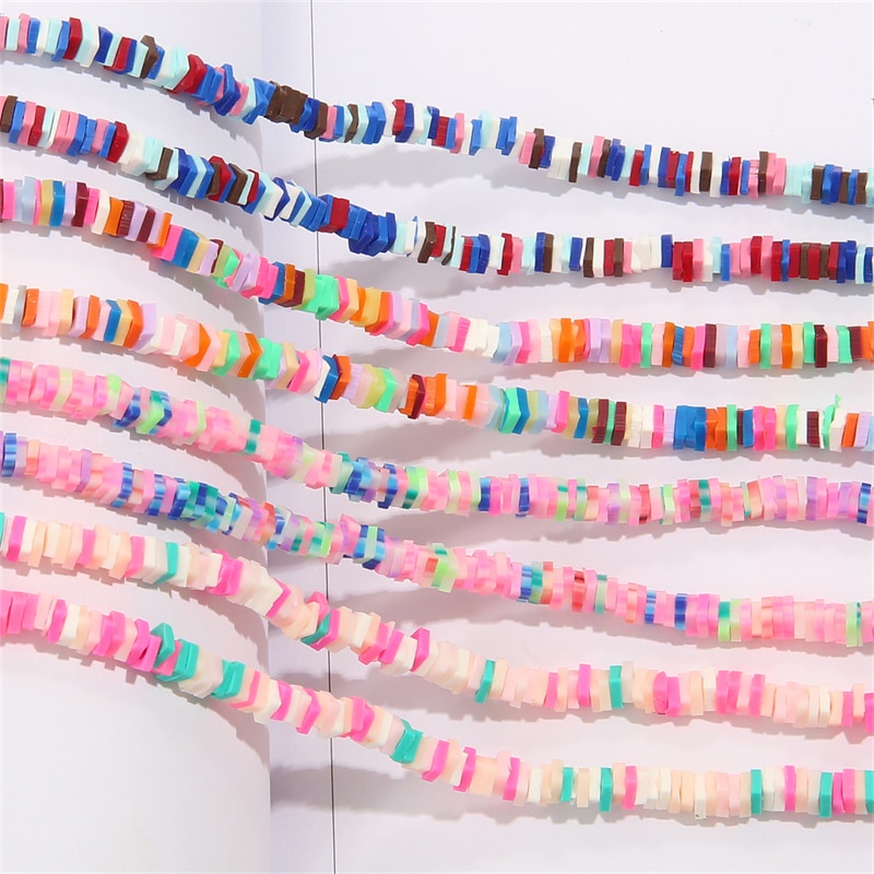 350 Pcs/String 5mm Campuran Warna Slice Tanah Liat Beads Untuk Membuat Perhiasan DIY Anak Gelang Kalung Aksesoris