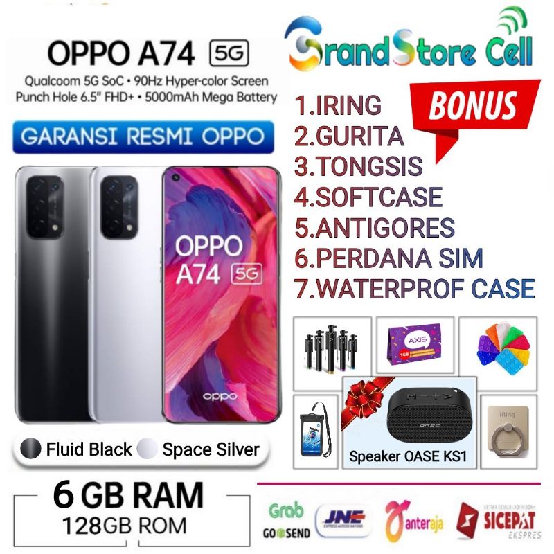 Jual OPPO A74 5G RAM 6/128 GB | OPPO A74 4G 6/128 GB GARANSI RESMI OPPO