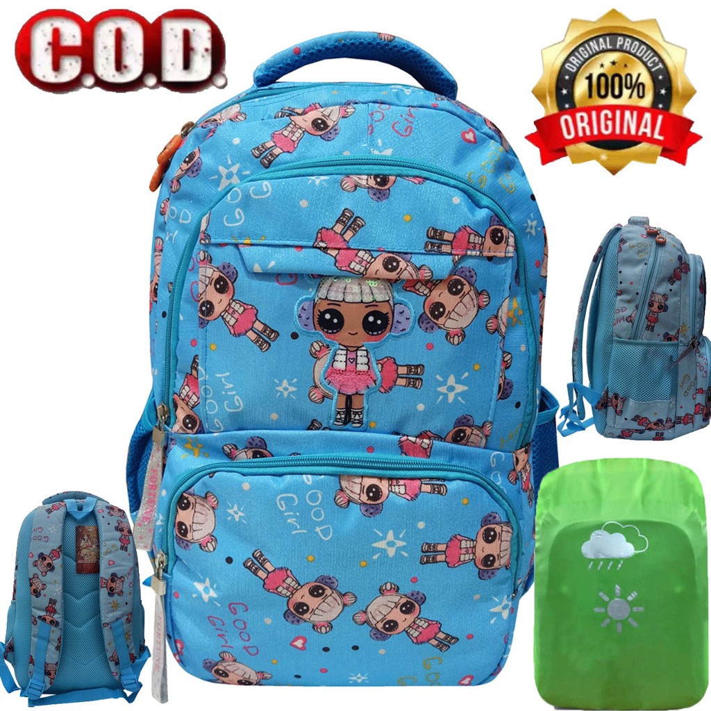 Tas Ransel Anak Sekolah SD Perempuan Fortune 3F 220105 Biru /Warna Random