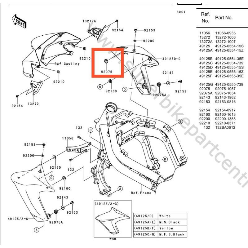 Karet Shroud Kawasaki ER6N Original Ready Stock