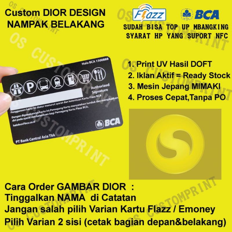 CUSTOM FLAZZ BCA GENERASI 2 NFC - DIOR