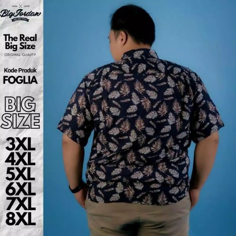 baju jumbo size kemeja pria ukuran besar kemeja big size 3XL 4XL 5XL 6XL 7XL 8XL