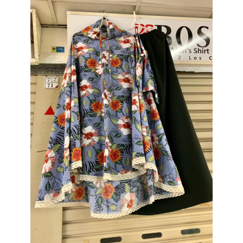 Mukena traveling / mukena katun Jepang/ mukena motif