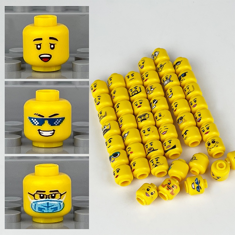 Kartun 56pcs/set Angka Wajah Ketawa Menangis Anak Emoji Kreatif Mainan Anak Kepala