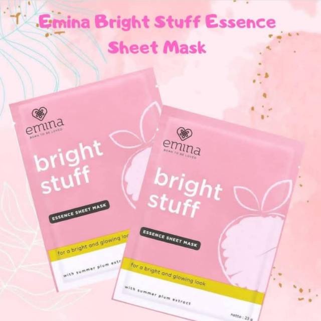 `ღ´ PHINKL `ღ´ ╰☆☆ 𝔢мιℕά ☆☆╮  Emina bright stuff face sheet mask pemutih wajah cocok untuk remaja