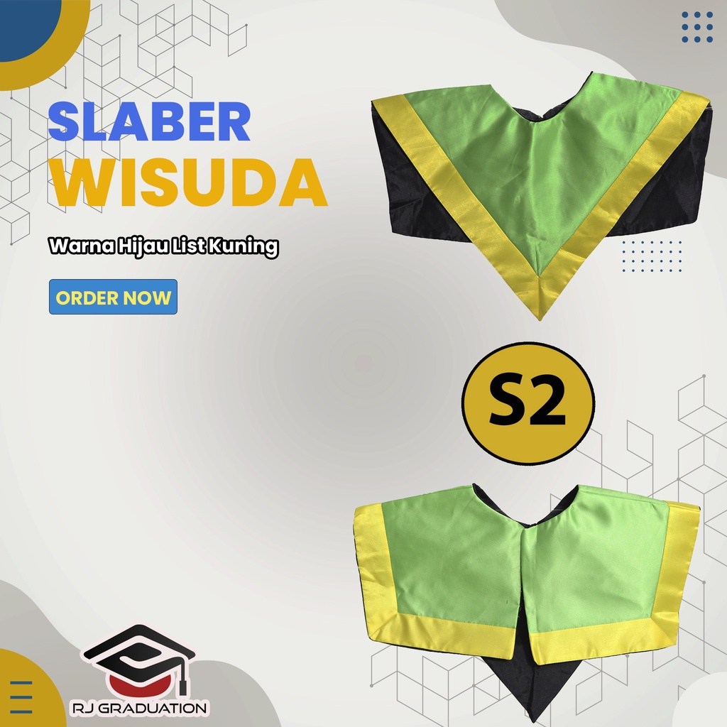Sleber Wisuda S2 / Kerah Wisuda S2 / Atribut Wisuda / Perlengakapan Wisuda / Seleber Wisuda S2 / Sla