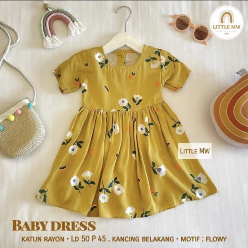 BABY DRESS RAYON / BAJU BAYI LUCU MOTIF 50rb 5pcs