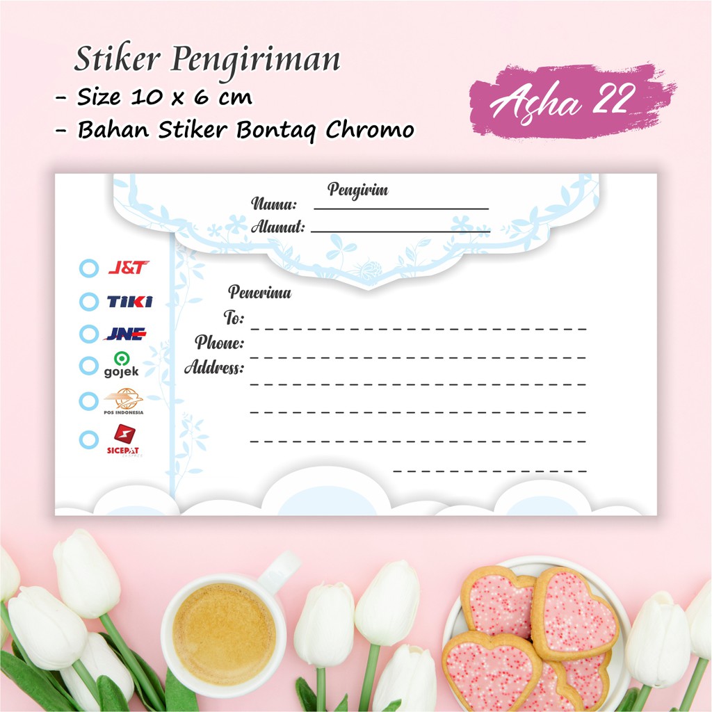 

STIKER PENGIRIMAN OLSHOP ONLINE SHOP MURAH ASHA 22
