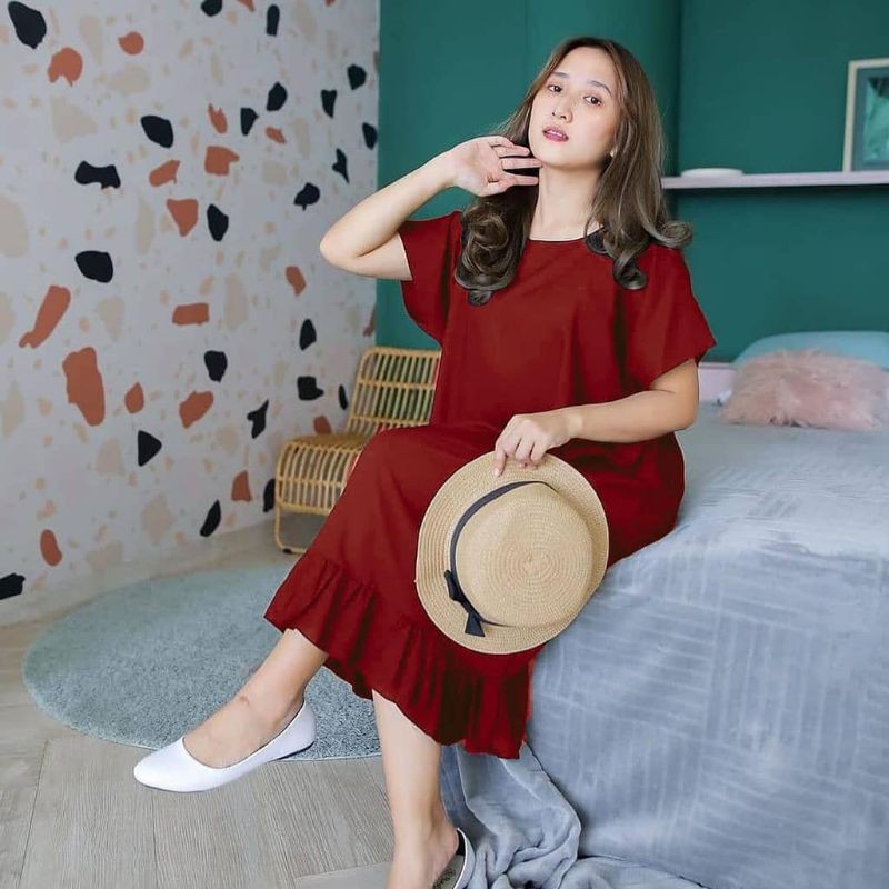 DASTER RUFFLE POLOS / DASTER RUFFLE PENDEK / DASTER RUFFLE KEKINIAN DASTER RUFFLE MURAH