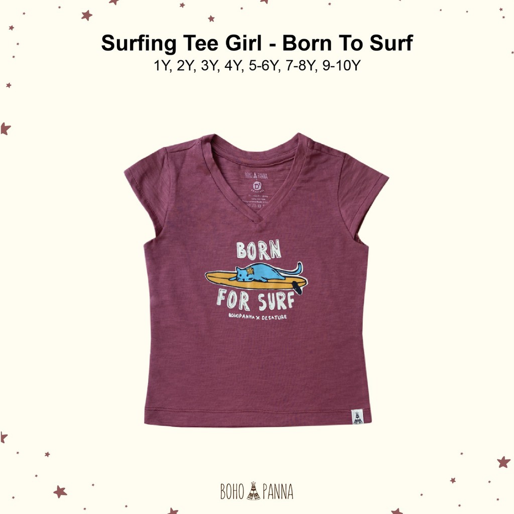 11.11 Sale Ambyar SURFING TEE SURFING / PANT GIRL NEW kaos Anak baju anak baju bayi 1-10 THN BOHOPANNA CBKS