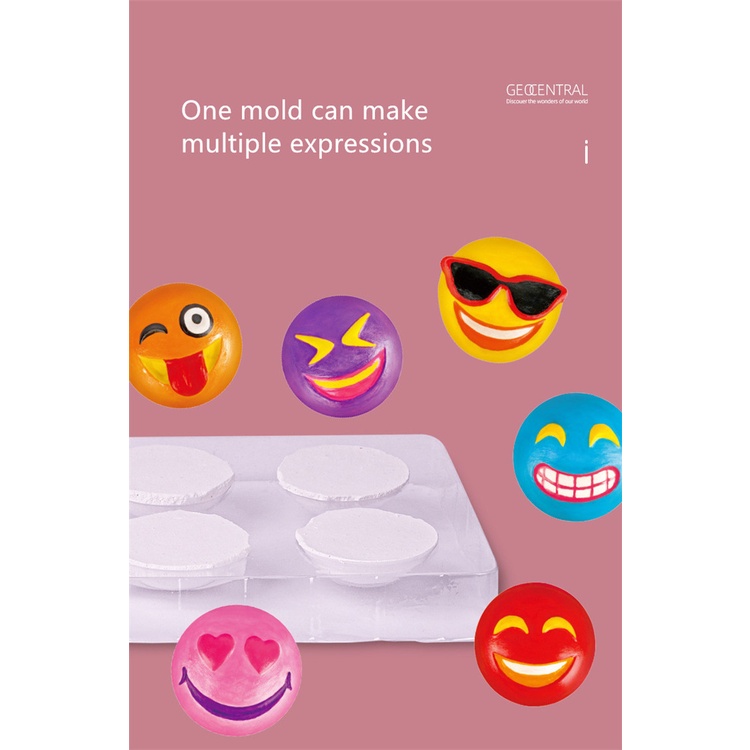 Set Melukis 3D Emoji Smiley face Painting Set DIY Mewarnai Emoji 3D Paint Set