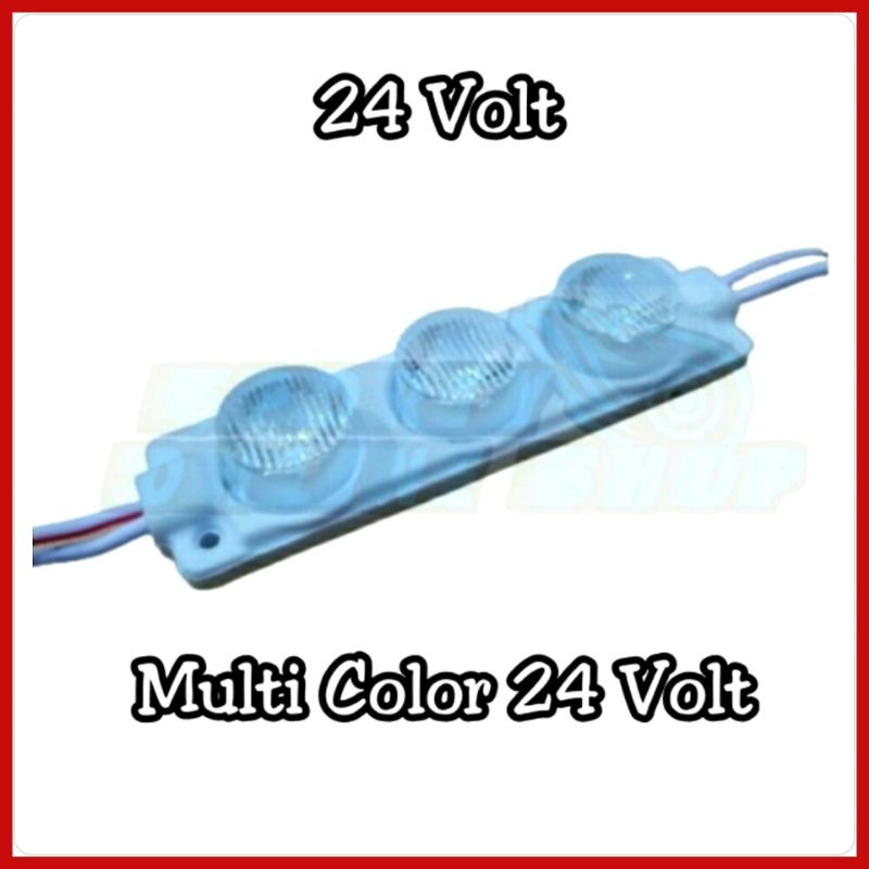 Lampu Led 3 Mata Besar 24 Volt Multi Color