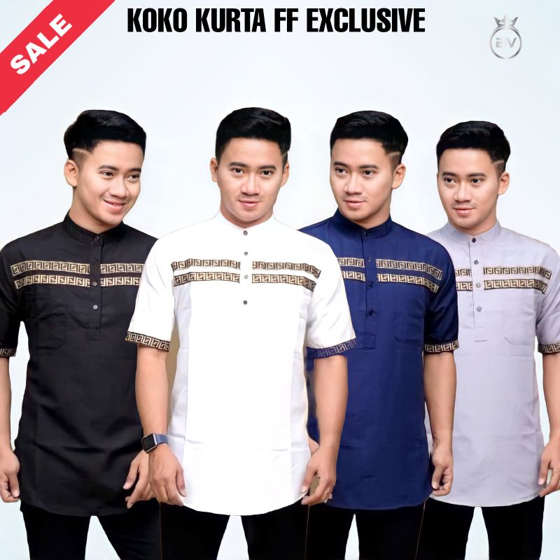 Baju Koko Kurta Pria Toyobo Import Pakaian Muslim Pria Koko Pakistan Lengan Pendek Kemeja Muslim Size M L XL