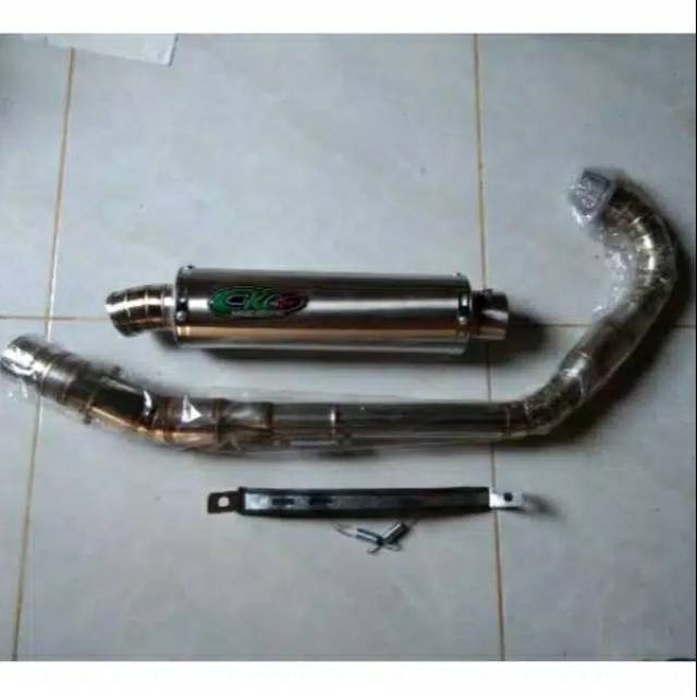 Knalpot dos bulat 30 cm leher bom vixion mega pro gl pro cb150 r old tiger