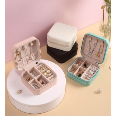 Tempat Kotak Mini Perhiasan 003HZ Travel Jewelry Anting Kalung Cincin Box Kotak Perhiasan