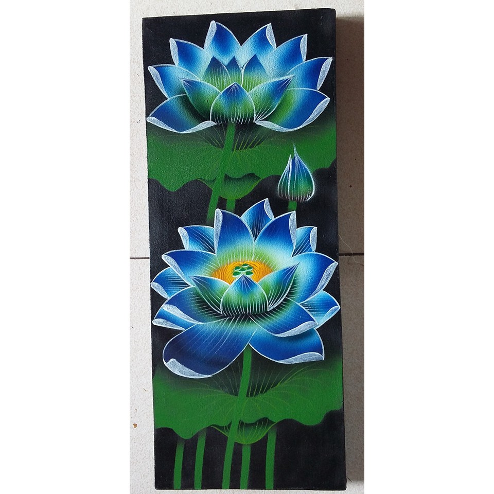 Lukisan Bunga Teratai Biru Shopee Indonesia