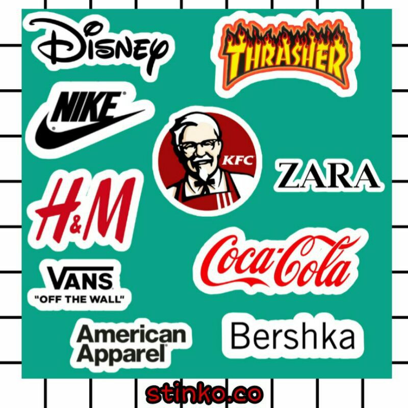 

[30PCS] STICKER STIKER BRAND LOGO UNTUK LEMARI/PINTU/LAPTOP/SCRAPBOOK/DIARY/JOURNAL