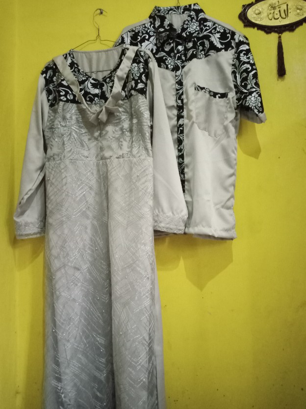 Batik Couple Katun Batik Mix Velvet +tille Busui, Karet Belakang, Pita Tali Bisa Dilepas