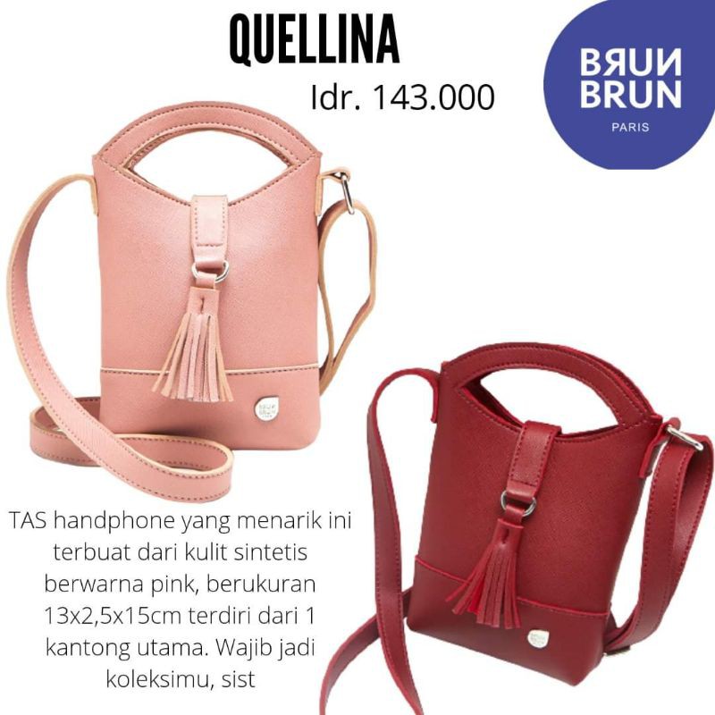 Tas Hp Quellina Pink Maroon Brunbrun Paris