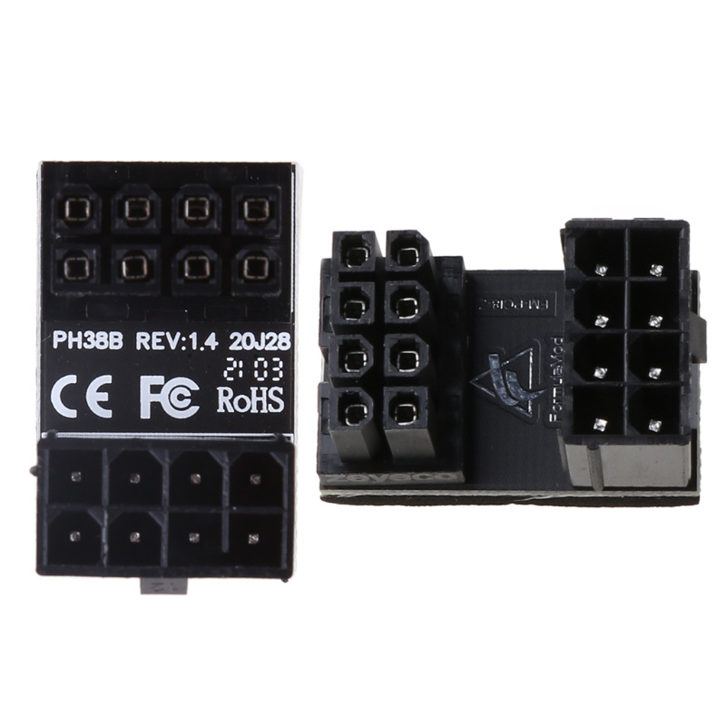 Btsg ATX 8pin Male Adaptor Daya 180derajat Siku Female Untuk Desktops Graphics Card