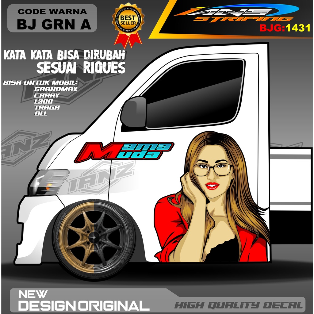 STIKER PINTU L300 / DECAL PINTU GRANMAX / STIKER MOBIL PICK UP