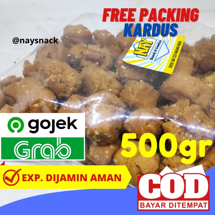 

Kue Ketawa Wijen Onde-onde Cemilan Makanan Ringan Kiloan Manis Isi 500 Gram
