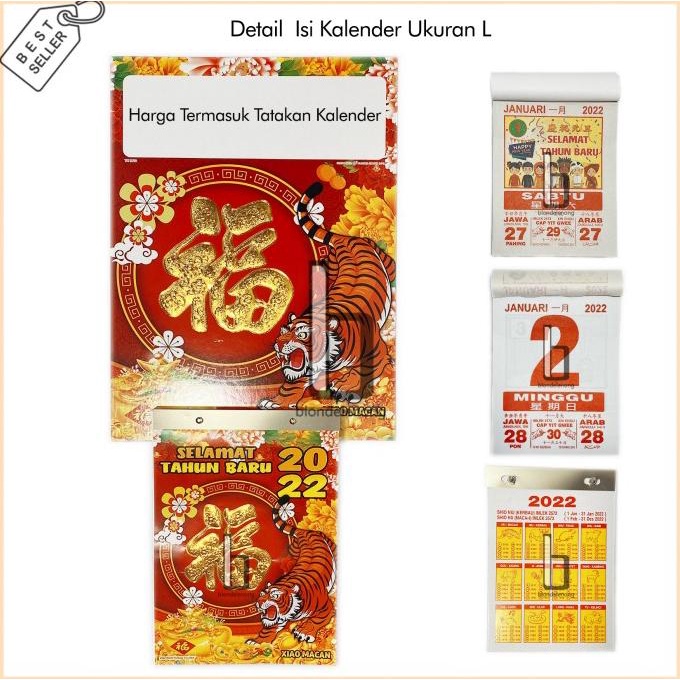 

^%^%^%^%] Kalender Imlek Sobek Harian Dinding Tahun Baru Cina 2022 Shio Macan Fu