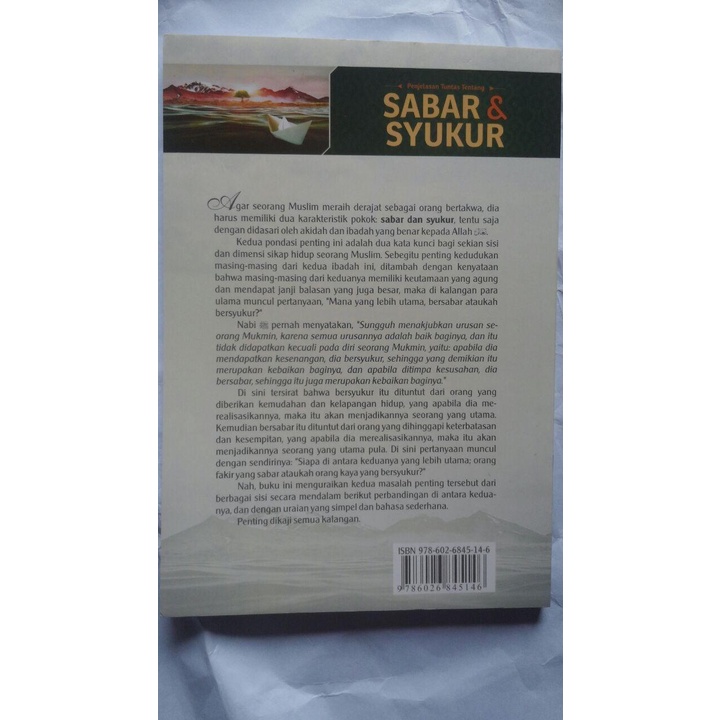 Buku Penjelasan Tuntas Tentang Sabar &amp; Syukur - Darul Haq