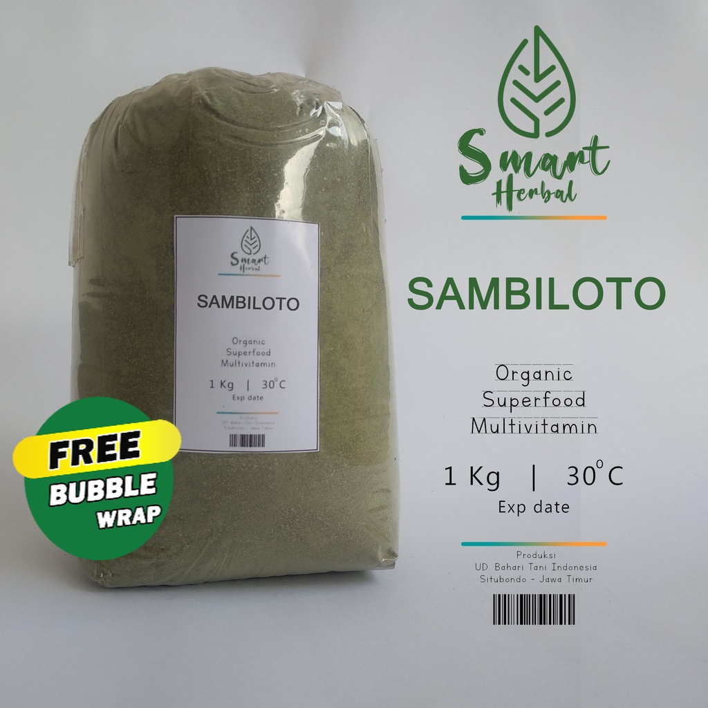 

BUBUK DAUN SAMBILOTO 1 KG REMPAH HERBAL NUSANTARA