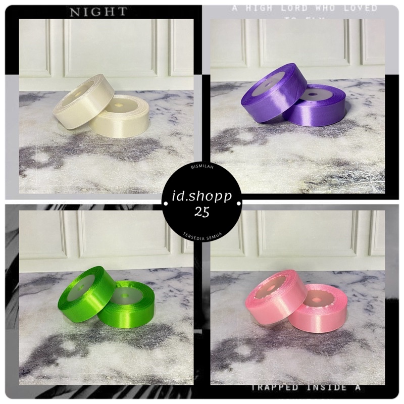

PITA SATIN POLOS 1 INCH 2.5 CM SATEEN KADO SOUVENIR HAMPERS GOODIE BAG PARCEL