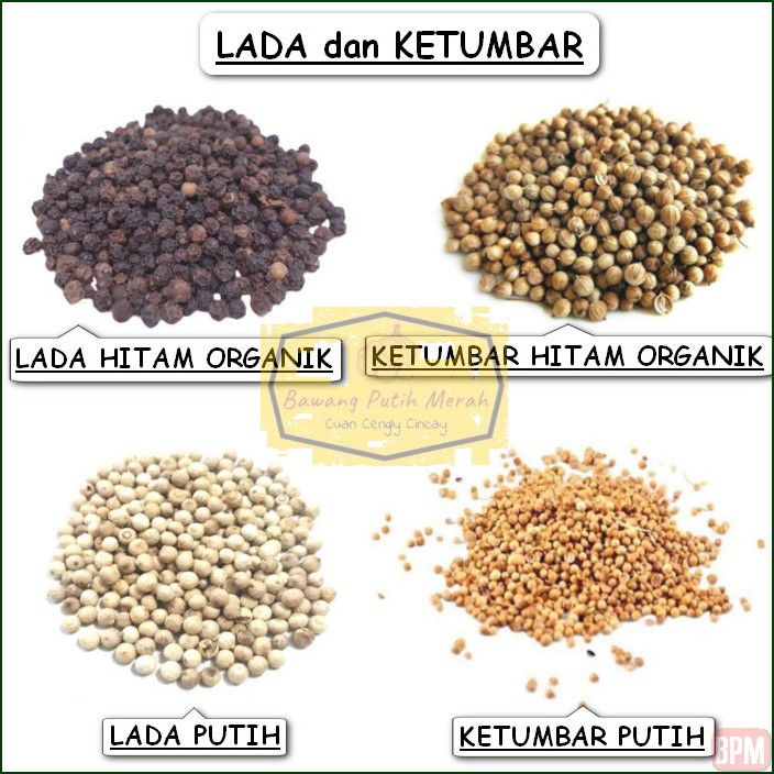 

KETUMBAR HITAM ORGANIK BIJI KETUMBAR PUTIH LADA BAHAN HITAM PUTIH UTUH BIJI KASAR BUTIR ASLI 1KG