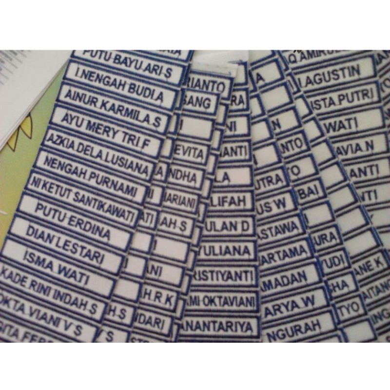Bordir Nama/Bet Border Nama Sekolah/Nama Sekolah/Atribut Sekolah