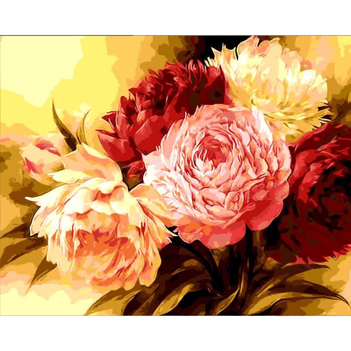 

Kanvas | Diy Painting Paint By Numbers Canvas Lukis Flower Art 40*50